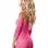 Seamless Pothole Mini Dress With 3/4 Sleeve