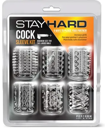 Stay Hard Cock Sleeve Kit - Clear