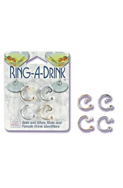 Ring a Drink Gold and Silver Male and Female Drink Identifiers