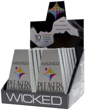 Pleasers - 12 Piece Display - Each Containing 10 Lubricant Packettes