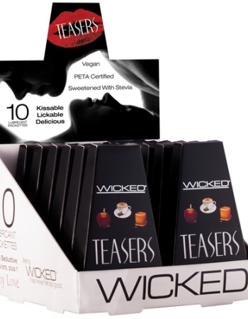 Teasers - 12 Piece Display - Each Containing 10 Lubricant Packettes