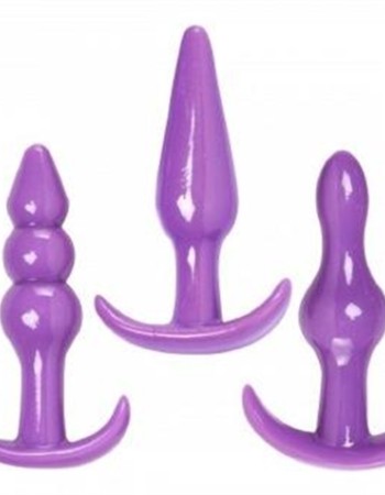Anal Trainer 3 Piece Anal Play Kit - Purple