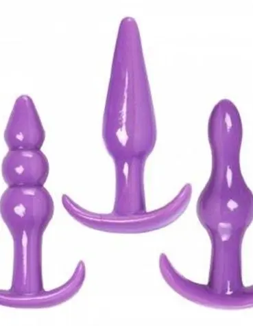 Anal Trainer 3 Piece Anal Play Kit - Purple