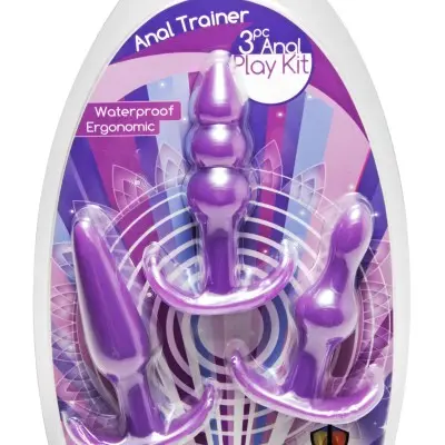 Anal Trainer 3 Piece Anal Play Kit - Purple