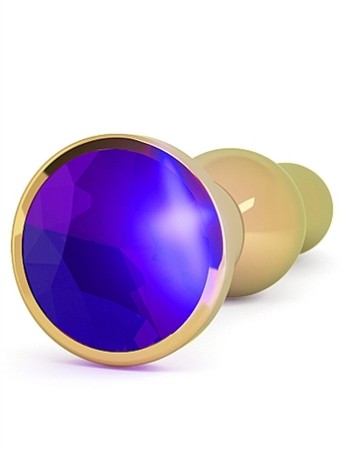 Rich R4 Gold Metal Plug - 4.8 Inch - Dark Purple Sapphire