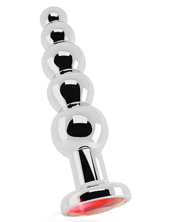 Rich R5 Silver Metal Plug - 4.9 Inch - Red Sapphire