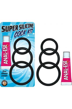 Super Silicone Cock Kit - Black