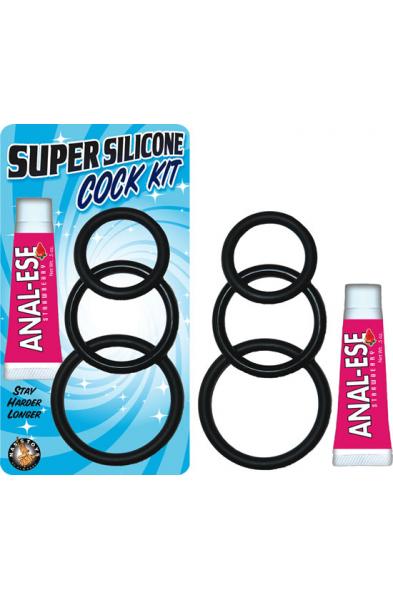 Super Silicone Cock Kit - Black