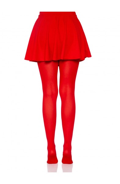 Nylon Tights - One Size - Red