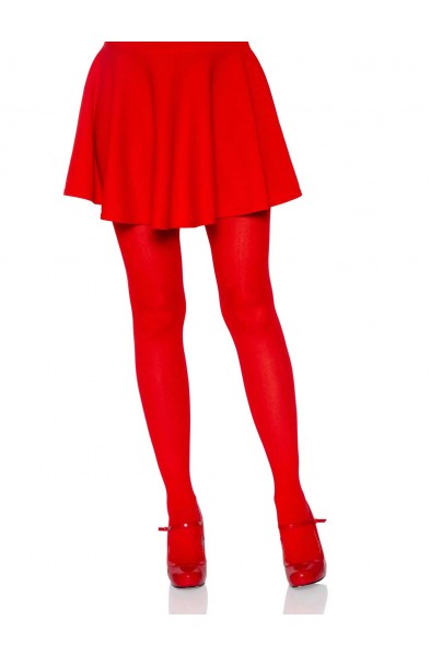 Nylon Tights - One Size - Red