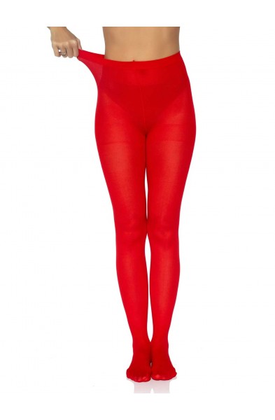 Nylon Tights - One Size - Red