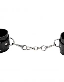 Leather Cuffs for Hands and Ankles - Black