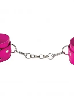 Leather Cuffs for Hands and Ankles - Pink