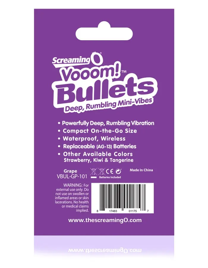 Vooom Bullets Mini-Vibes - Each - Grape