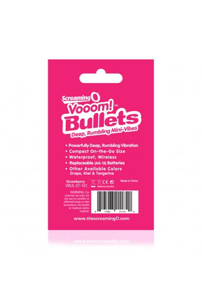 Vooom Bullets Mini-Vibes - Each - Strawberry