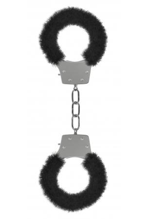 Pleasure Furry Handcuffs - Black