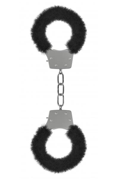 Pleasure Furry Handcuffs - Black