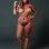 Fence Net Off the Shoulder Bodystocking - Queen Size