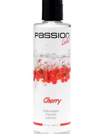 Passion Licks Cherry Water Based Flavored Lubricant - 8 Fl Oz / 236 ml