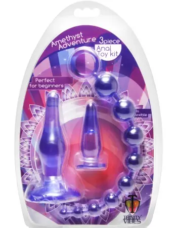 Amethyst Adventure 3 Pieces Anal Toy Kit