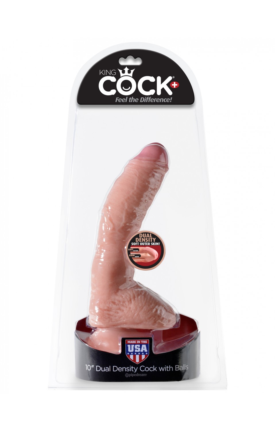 King Cock 10 Inch Dual Density Cock With Balls