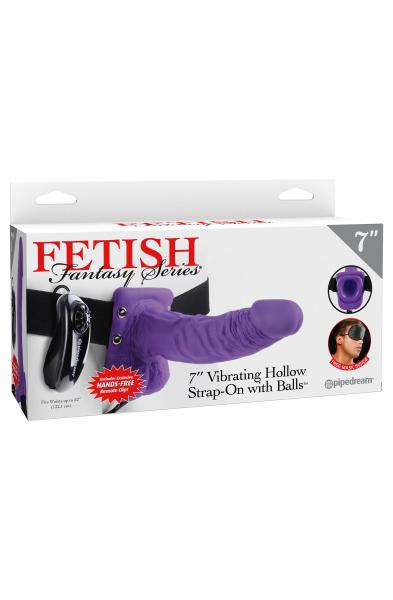 Fetish Fantasy Series 7-Inch Vibrating Hollow Strap-on With Balls