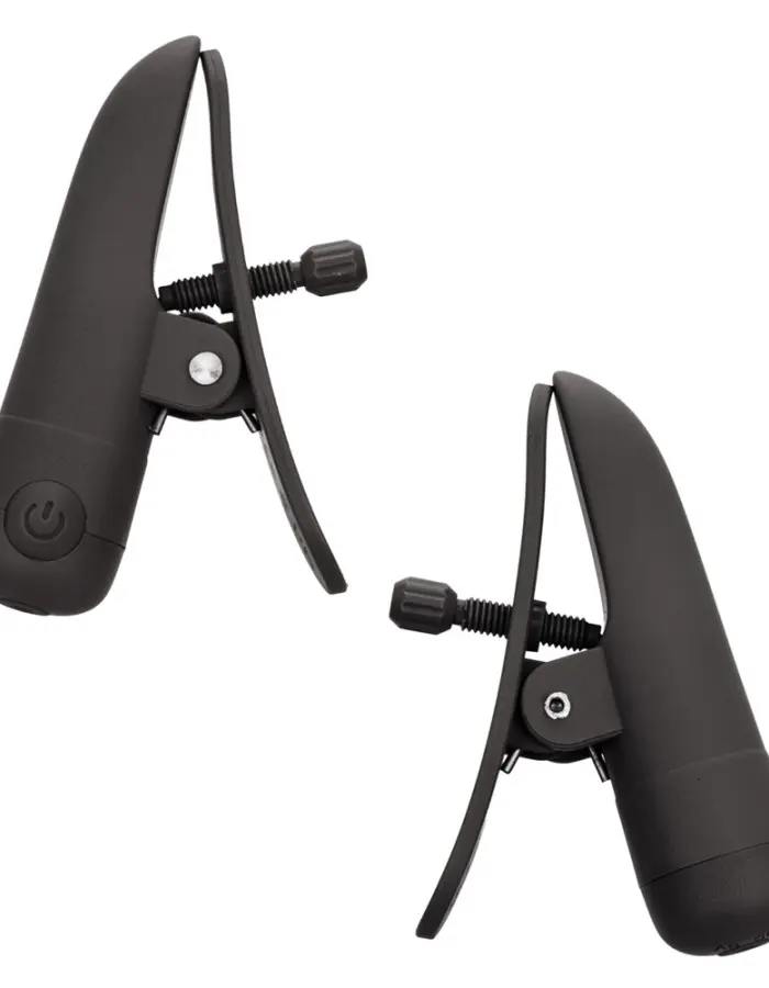 Nipple Play Nipplettes Vibrating Nipple Clamps Black Rechargeable