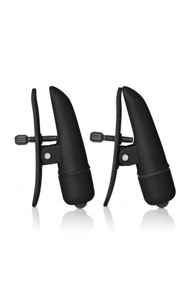 Nipple Play Nipplettes Vibrating Nipple  Clamps - Black