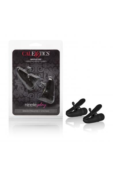 Nipple Play Nipplettes Vibrating Nipple  Clamps - Black