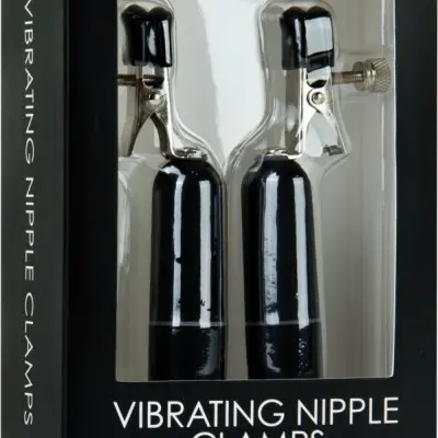 Vibrating Nipple Clamps - Black