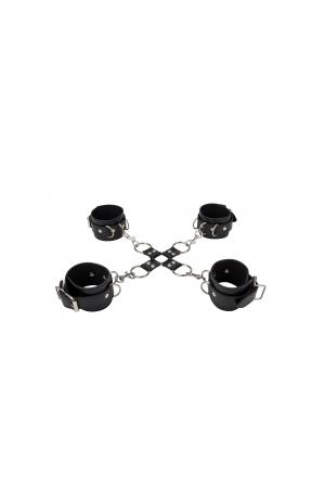 Leather Hand and Legcuffs - Black