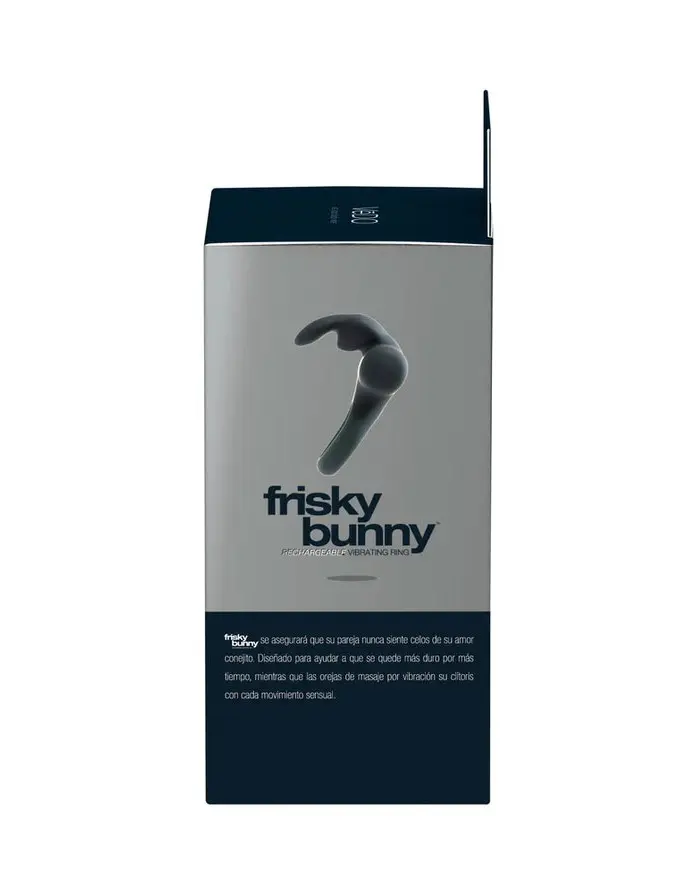 Frisky Bunny Vibrating Ring Black Pearl