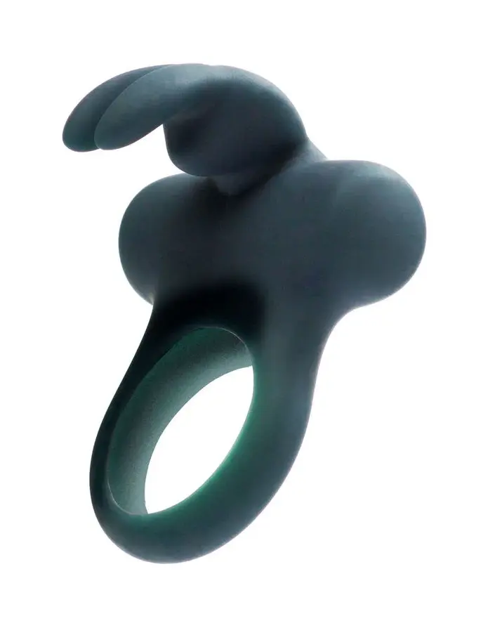Frisky Bunny Vibrating Ring Black Pearl