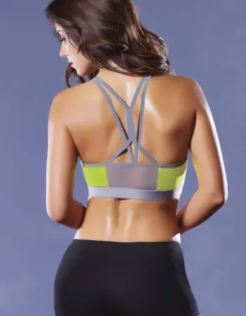 Strike Sports Bra - Large - Lime/grey