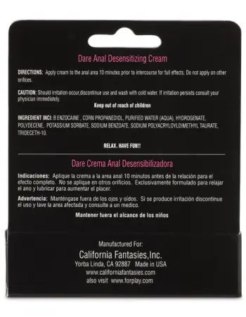 Dare - Anal Desensitizing Cream - 0.5 Oz.