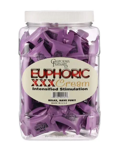 Euphoric XXX Cream - 72 Piece Fishbowl - 10 ml Pillows