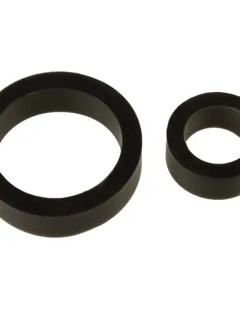 Titanmen Cock Ring Platinum Silicone Double Pack - Black