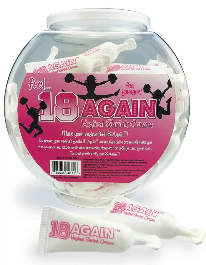 18 Again Vaginal Shrink Cream - 72 Count Fishbowl