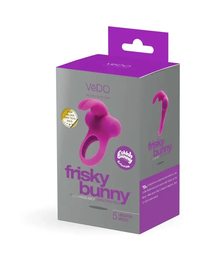 Frisky Bunny Vibrating Ring Perfectly Purple