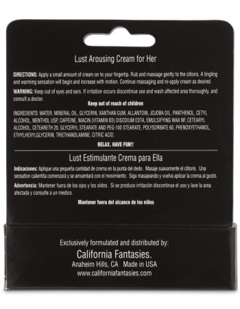 Lust - Arousing Cream for Her - 0.5 Oz. Tube - Boxed