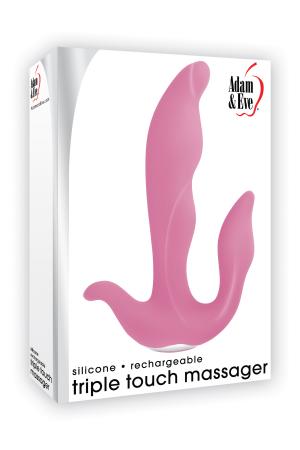 Triple Silicone Rechargeable Touch Massager