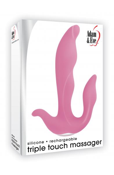 Triple Silicone Rechargeable Touch Massager