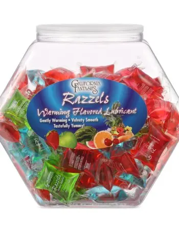 Razzels Warming Lubricant - 100 Pillow Fishbowl - Assorted Flavors