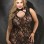 Stretch Lace Chemise - Queen Size - Black