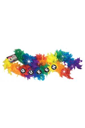 Flashing Queen Party Boa - Rainbow