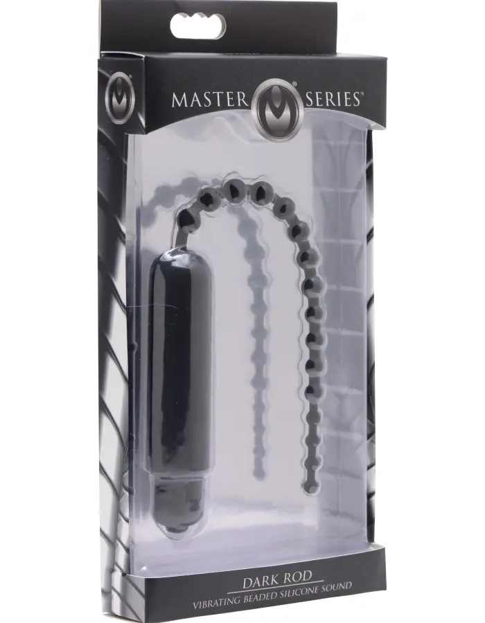 Dark Rod Vibrating Beaded Silicone Sound