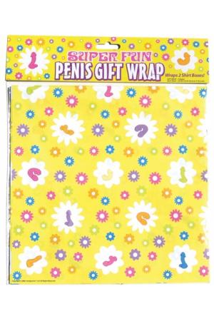 Super Fun Penis Gift Wrap - 2 Sheets