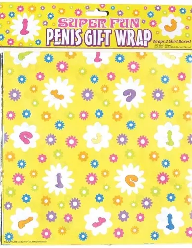 Super Fun Penis Gift Wrap - 2 Sheets