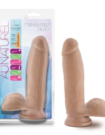 Au Naturel 7 Inch Sensa Feel Dildo - Latin