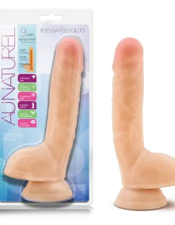Au Naturel 9 Inch Sensa Feel Dildo - Beige